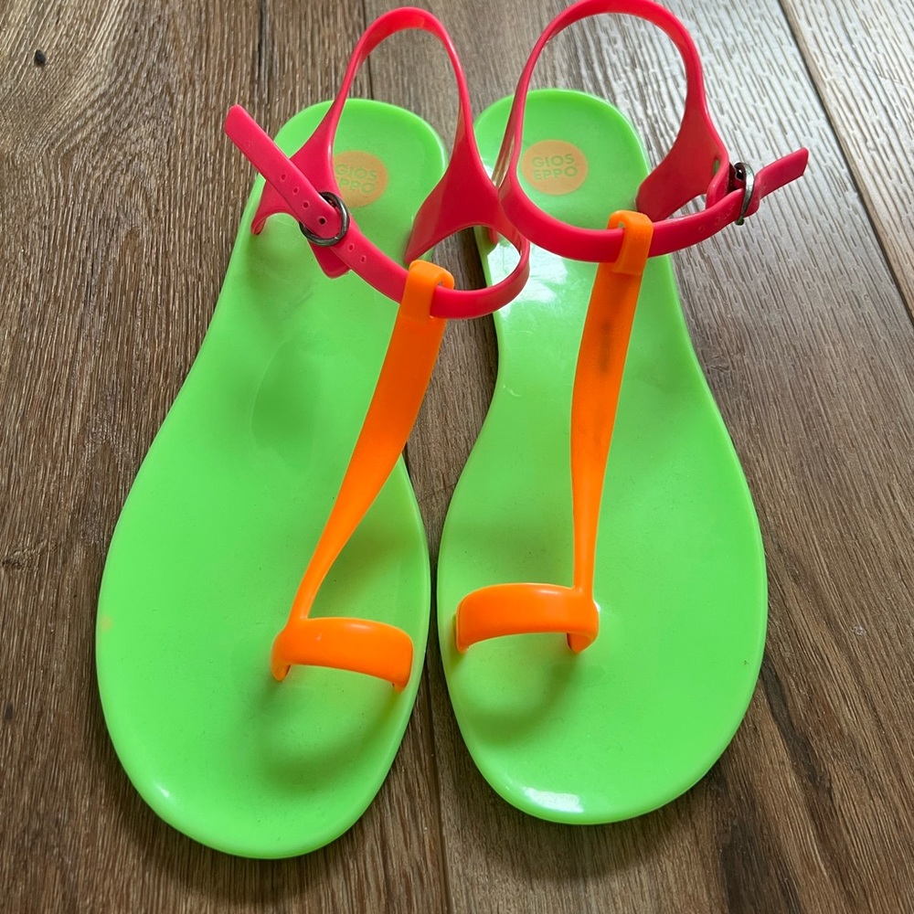 Neon Strap Sandals